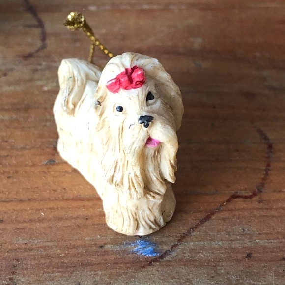 Set of 4 Lhasa Apso Miniature Christmas Holiday Ornaments - Picture 7 of 7